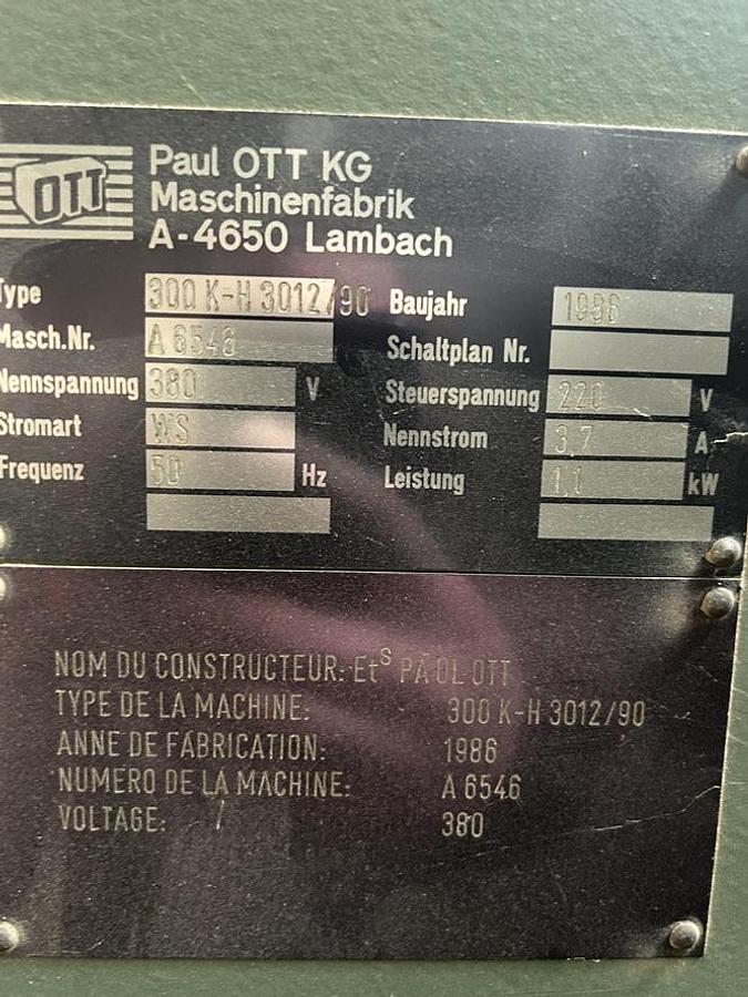 Used Presse à plaquer OTT 300/125CM