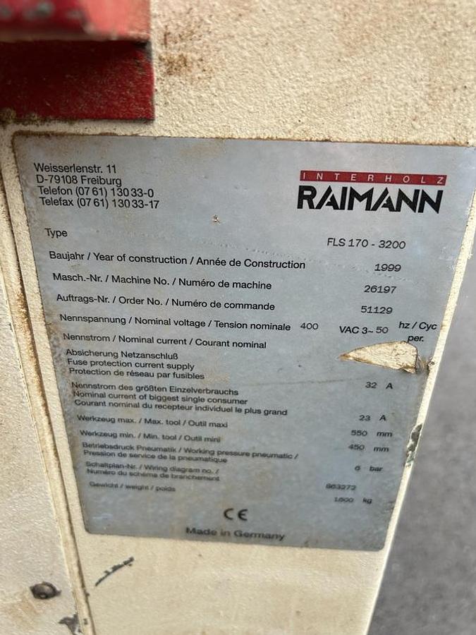 Used Déligneuse RAIMANN FLS170-3200