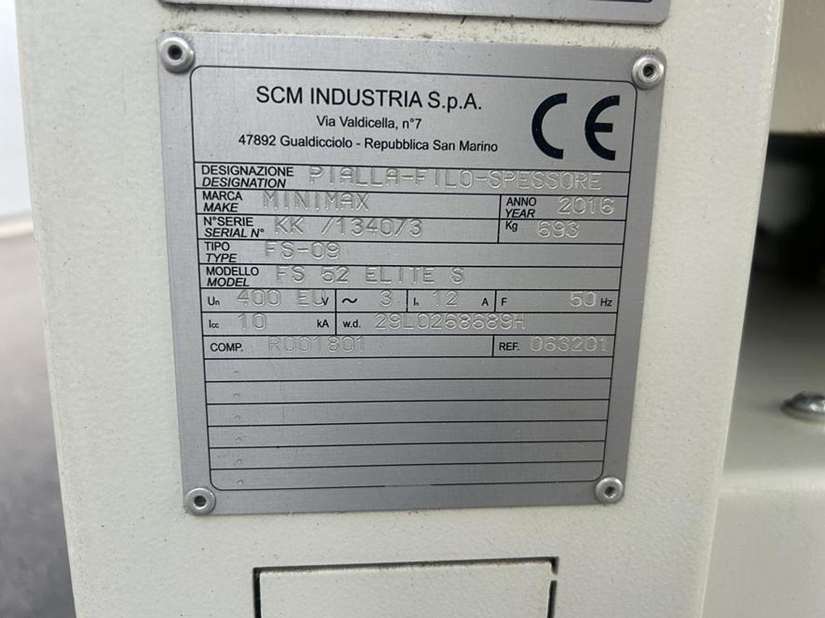 Used Raboteuse dégauchisseuse SCM FS52 ELITE S
