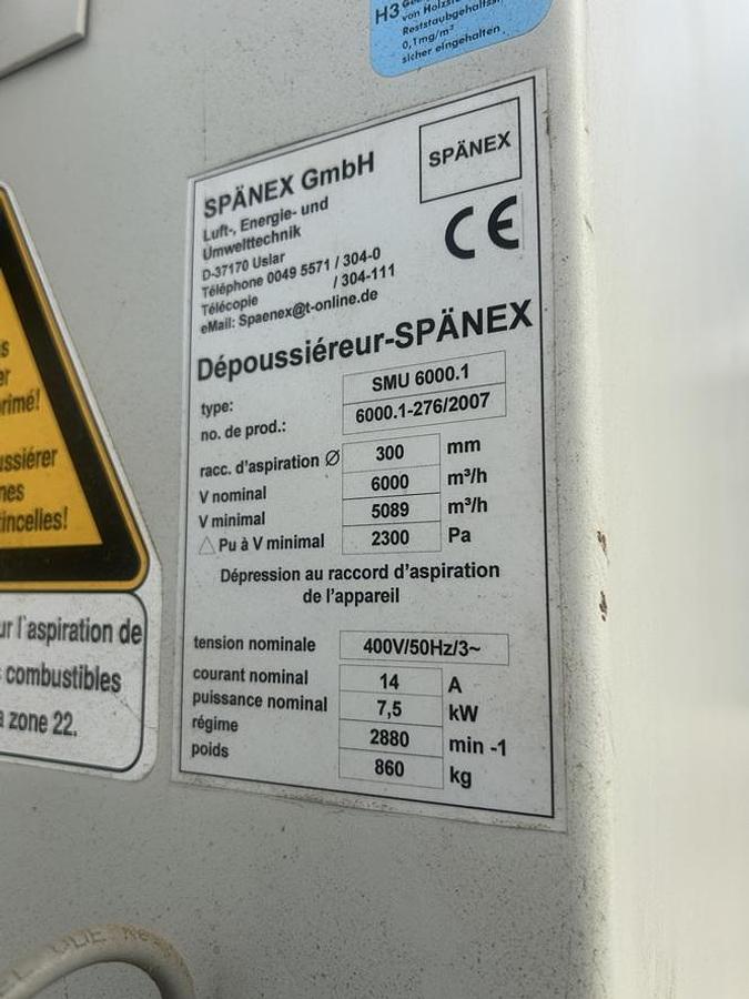 Used Filtration + presse à briquettes SPANEX SHB 40K2