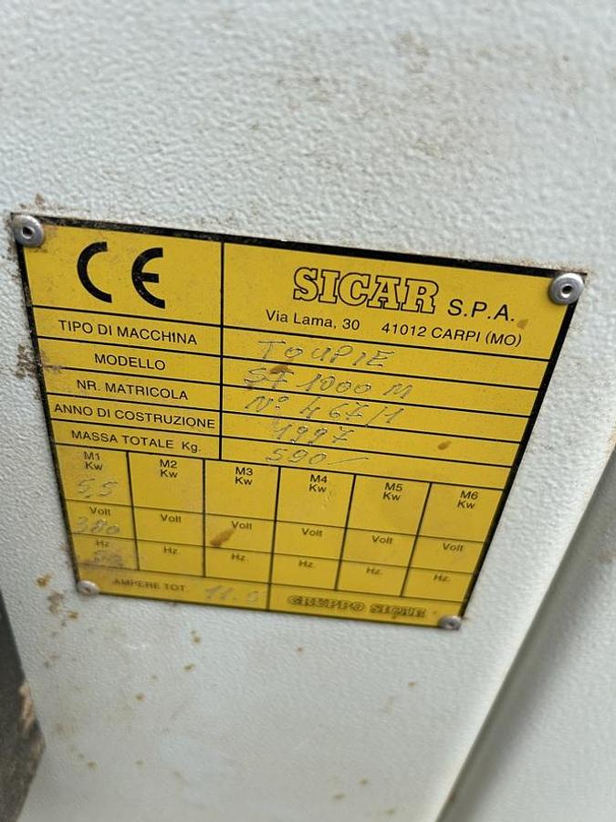Used Toupie SICAR SF1000M
