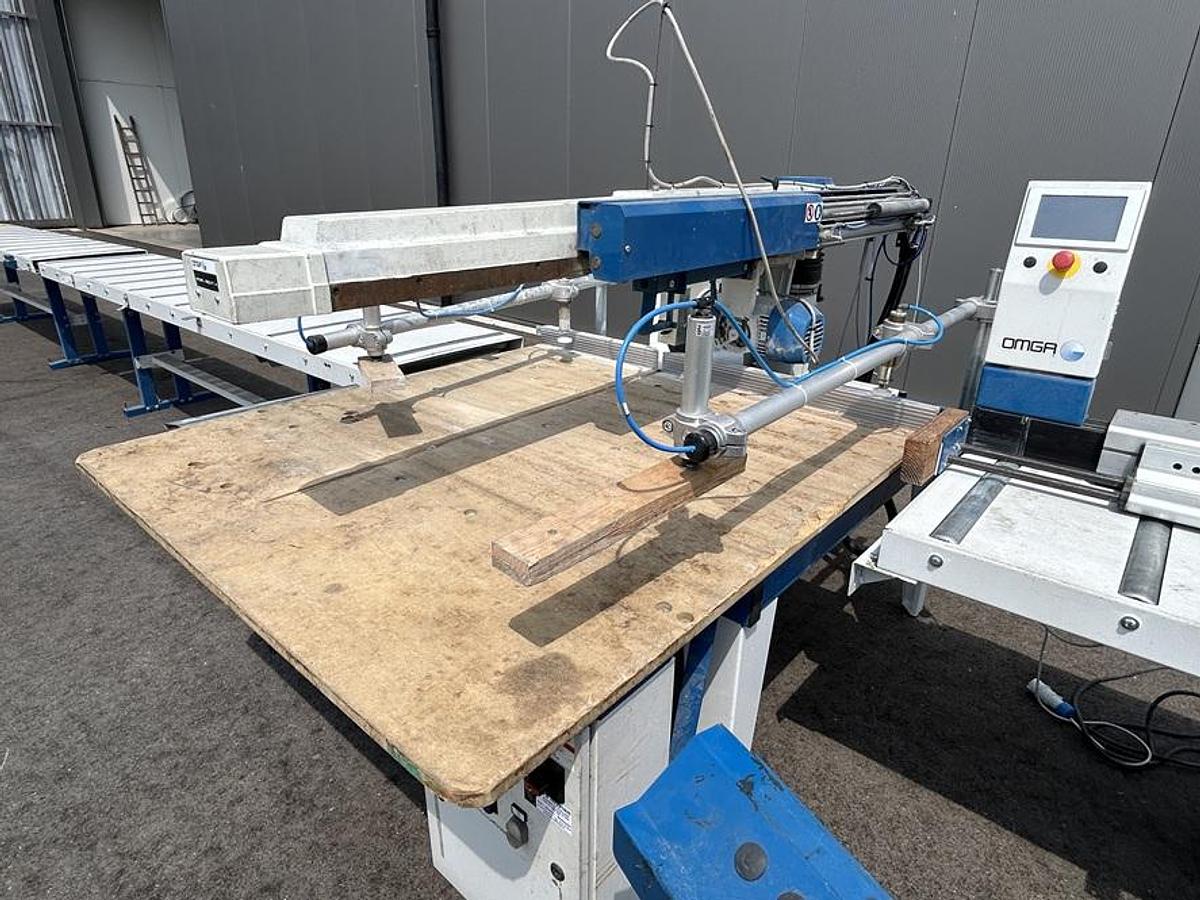 Used Scie radiale OMGA 1350/7 + Buttée FP6700DX