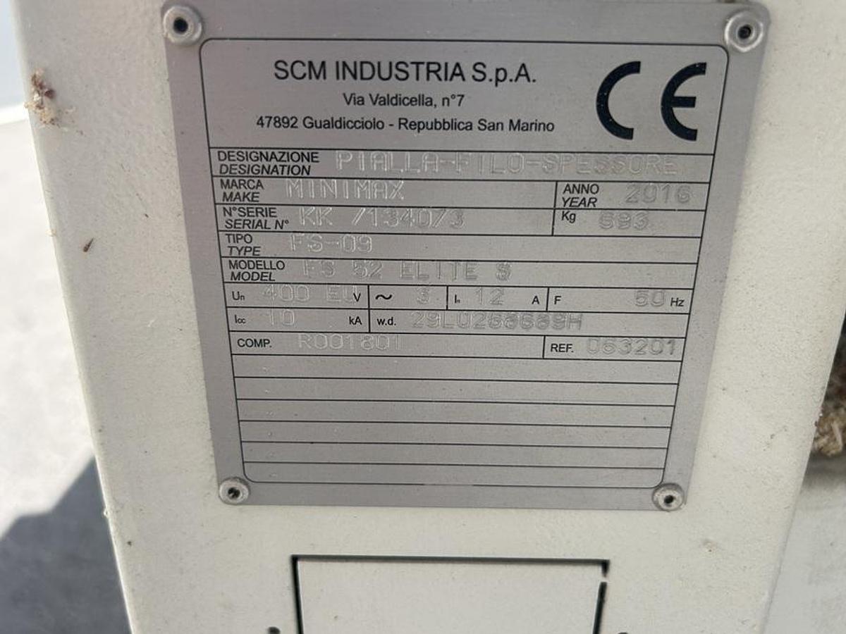 Used Raboteuse dégauchisseuse SCM FS52 ELITE S