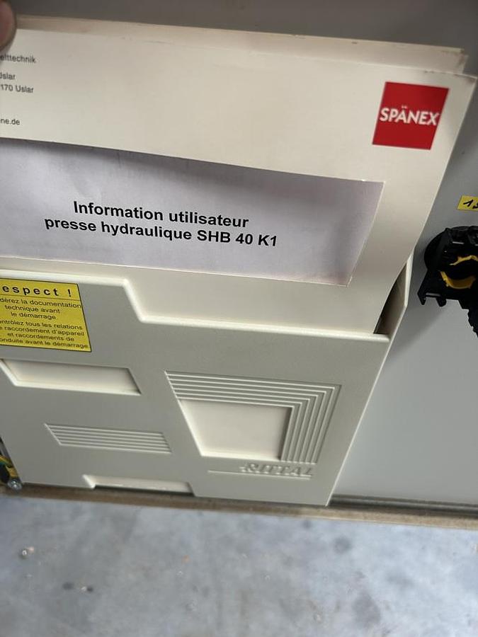 Used Filtration + presse à briquettes SPANEX SHB 40K2