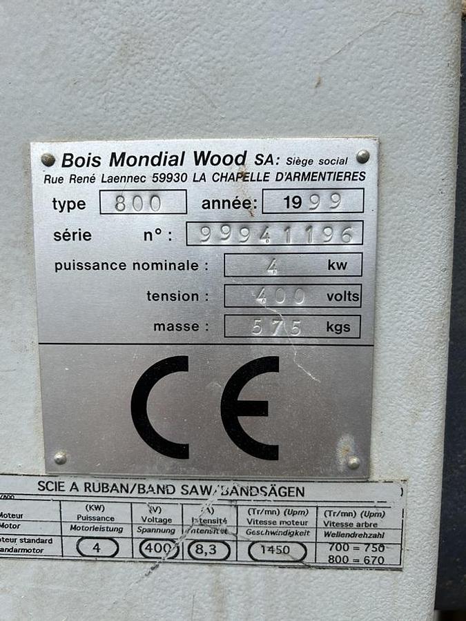 Used Scie à ruban CHAMBON