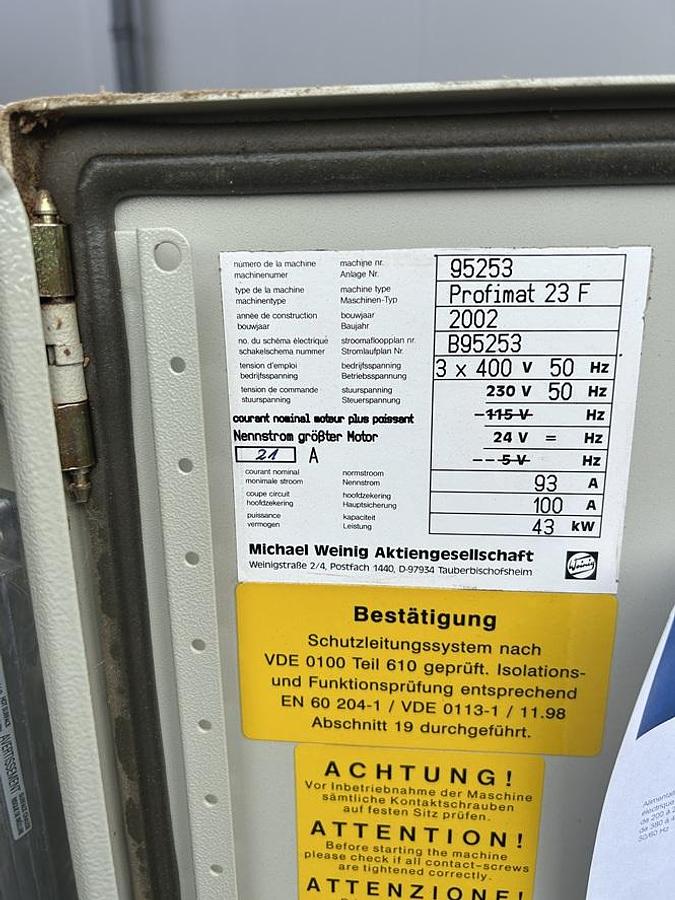 Used Moulurière Weinig Profimat 23 Fortec