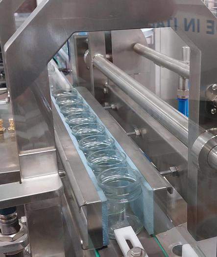 LINEA DI RIEMPIMEENTO TAPPATURA ED ETICHETTATURA PER CREME ALIMENTARI