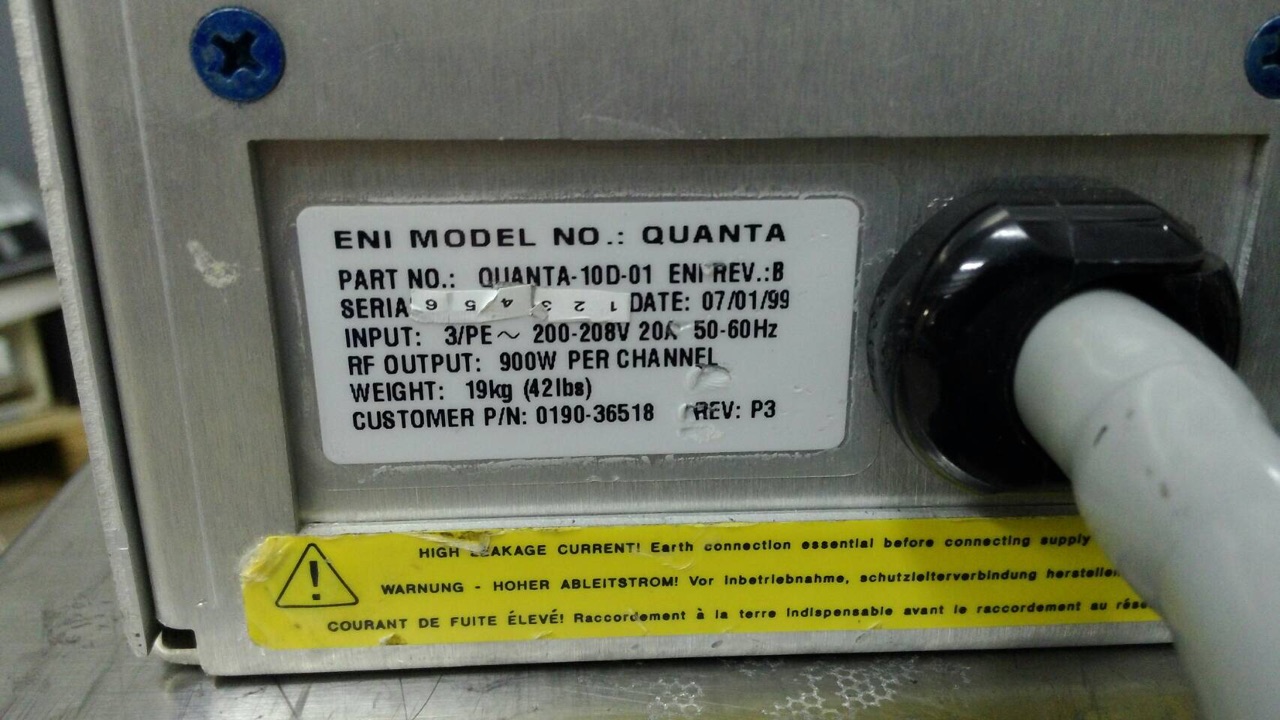 Used ENI Quanta 10 Ref Generator
