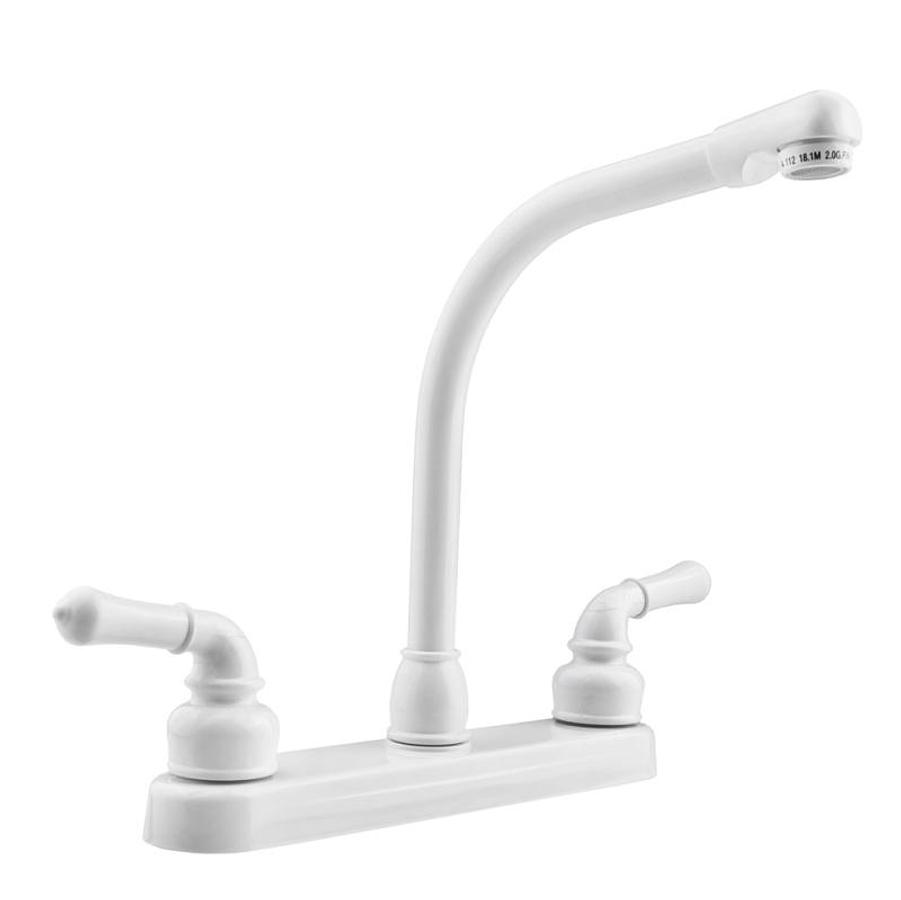 Classical Hi Rise Rv Kitchen Faucet - White