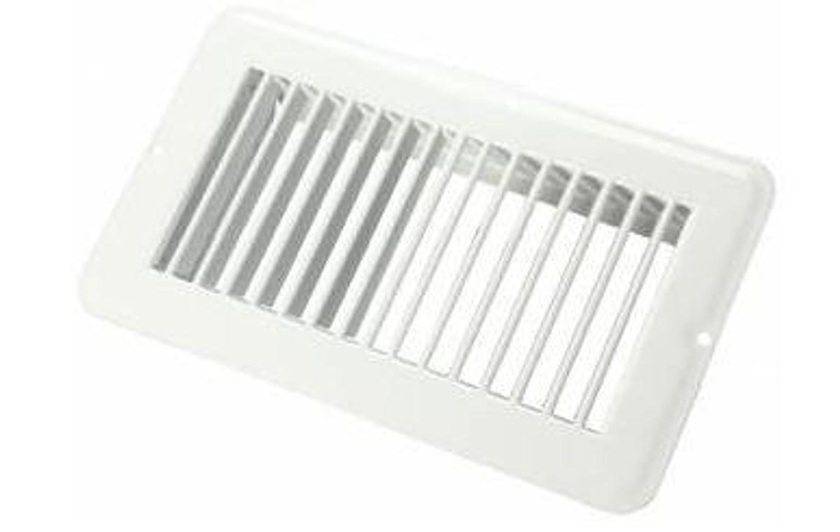 Metal Floor Register, Undampered - 4" X 8" - White
