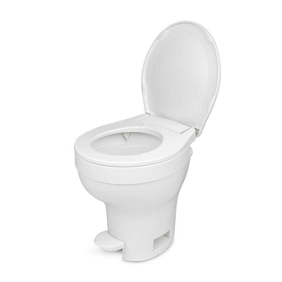 Aqua-magic Vi Hi Foot Flush White W/slo Close Seat