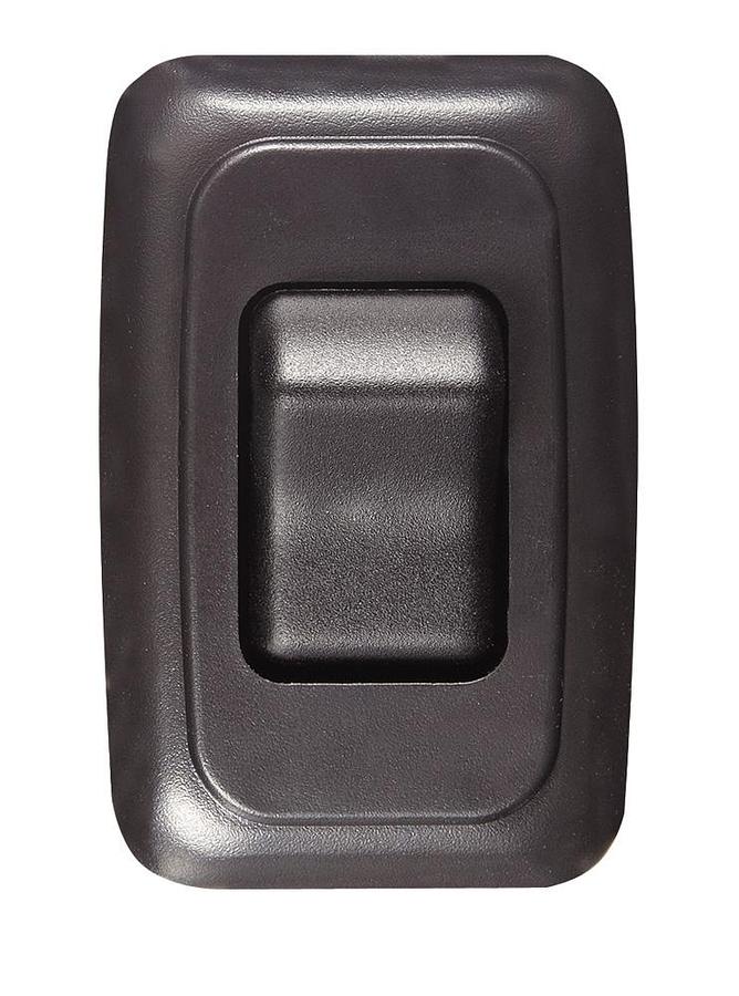 Contoured Wall Switch, Black, Single On/off Spst