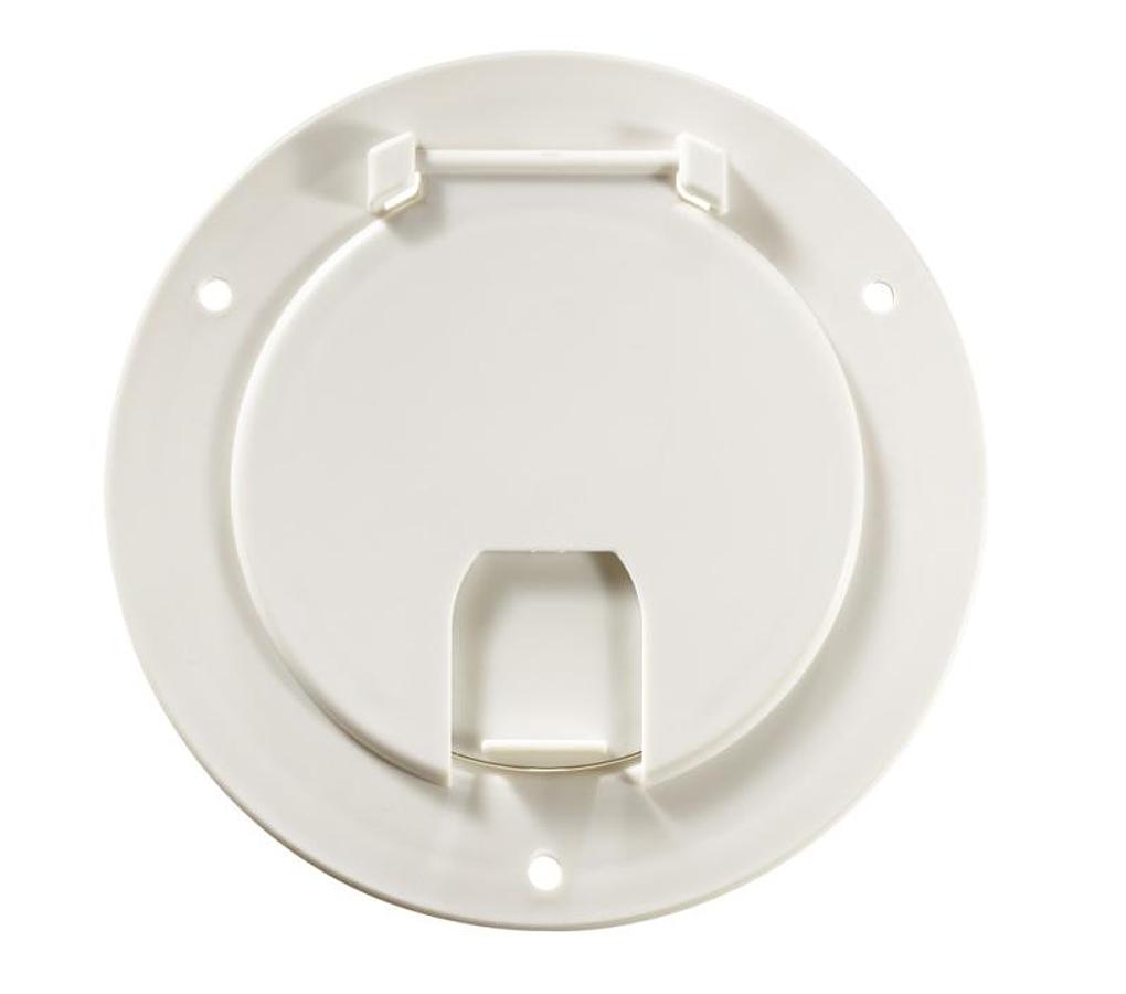 Cable Hatch Deluxe Round, Polar White