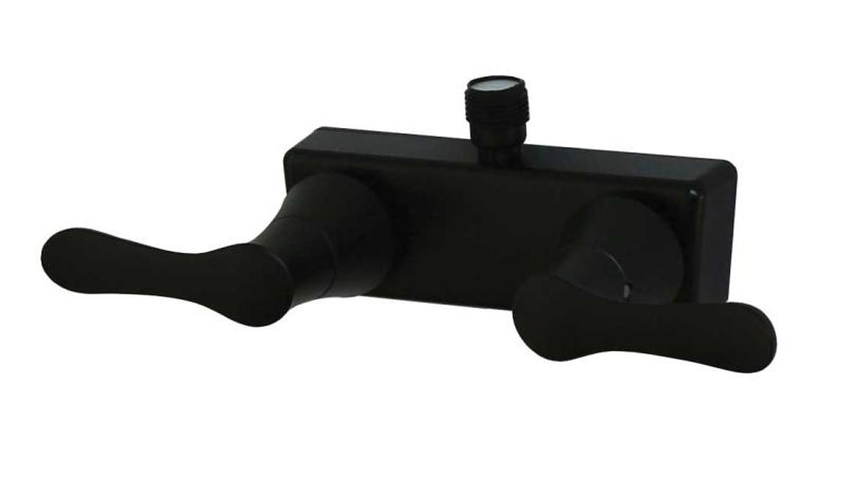 Shower Valve W/ Decorative Lever Handles - Black Matte