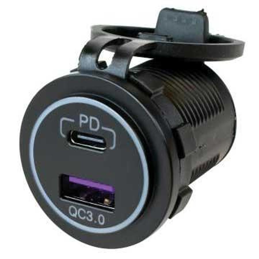 Dual Usb C/usb A Socket Type Dual Charger