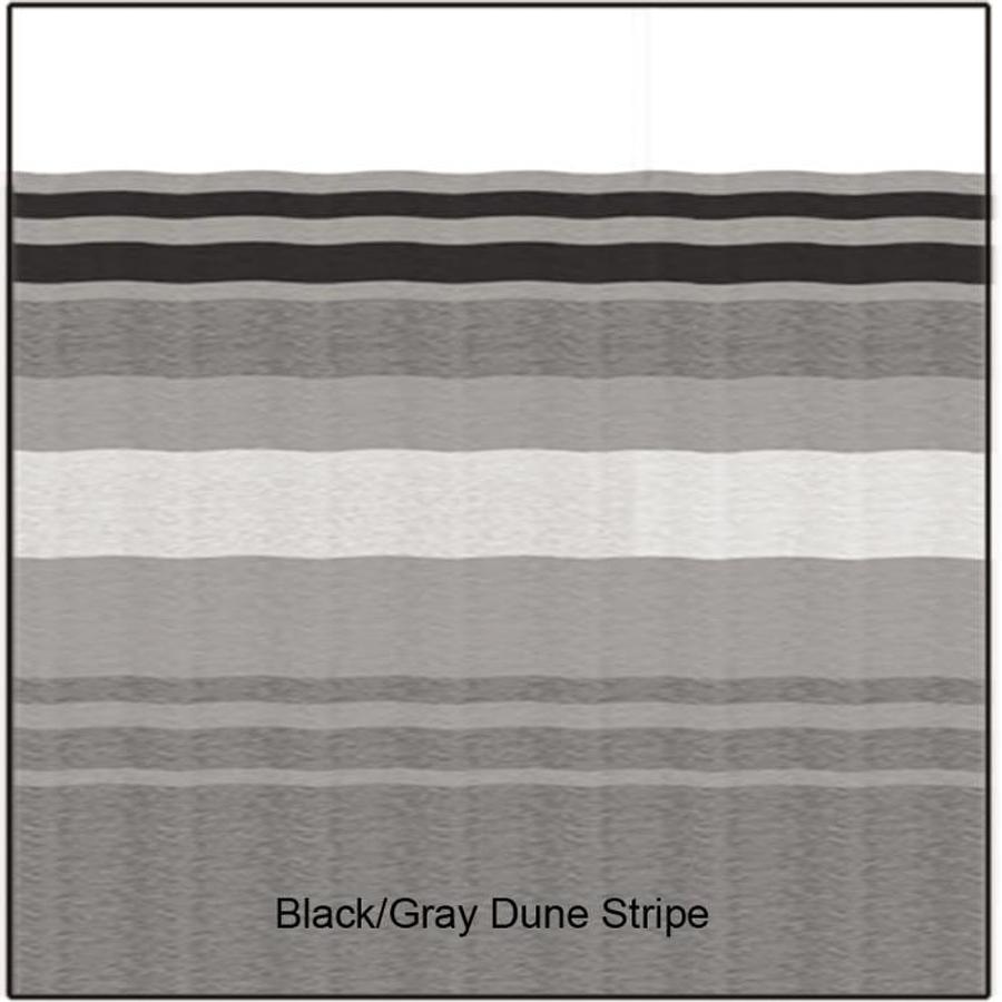 Universal Replacement Fabric 17' 2" Black/gray Dune Stripe Matching Weatherguard