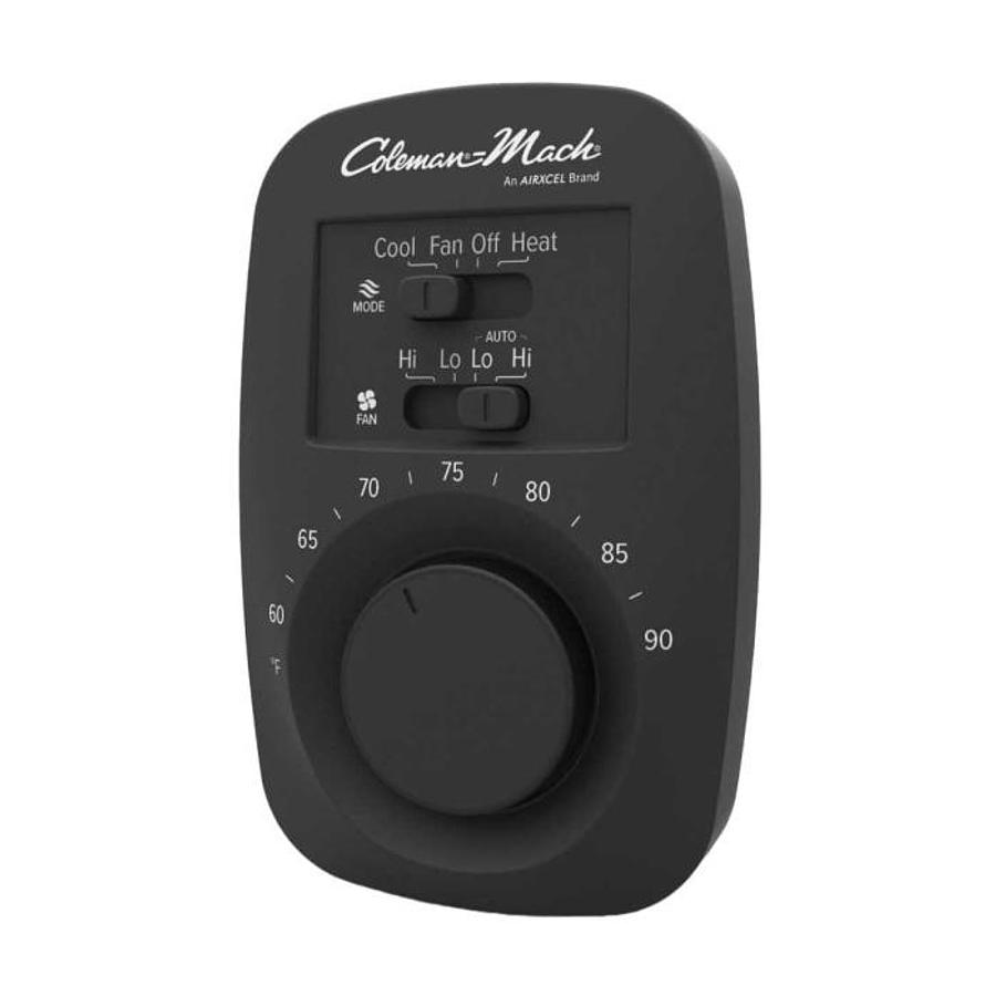 Wall Mount Analog Thermostat, Black