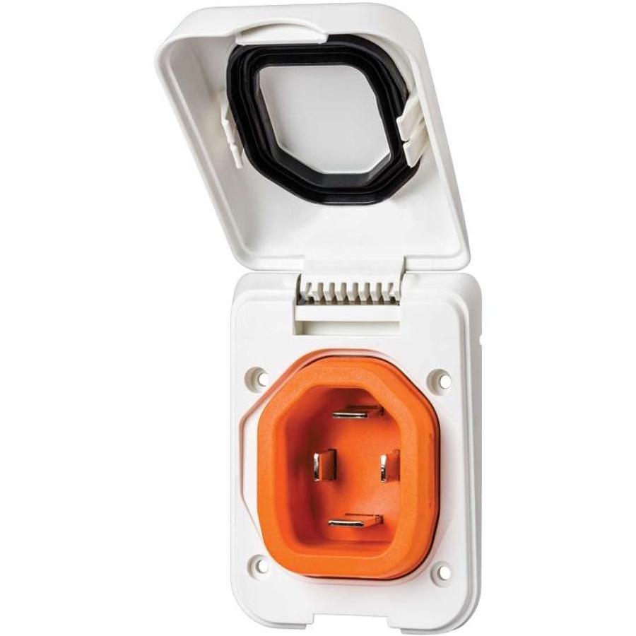 Inlet - 50 Amp White