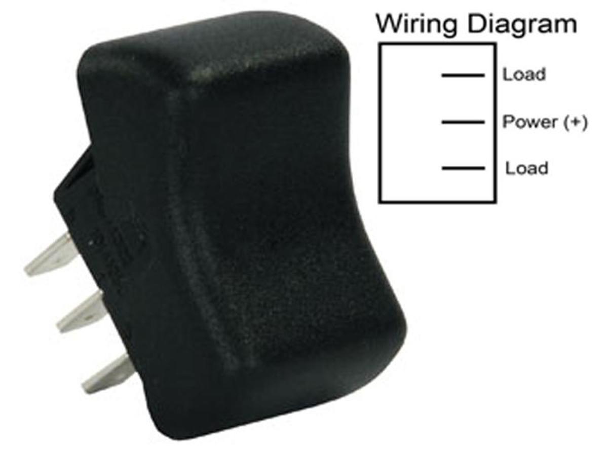 Spst On/on Rocker Switch, Black