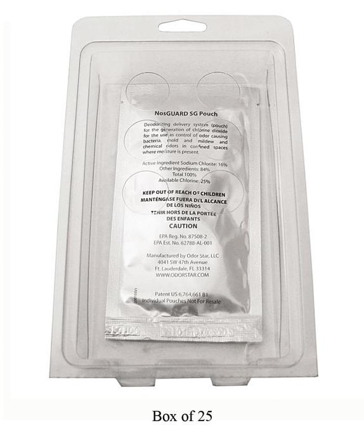 Starbrite Nosguard Sg Mildew Odor Control Bags Slow Release, 25 Pack
