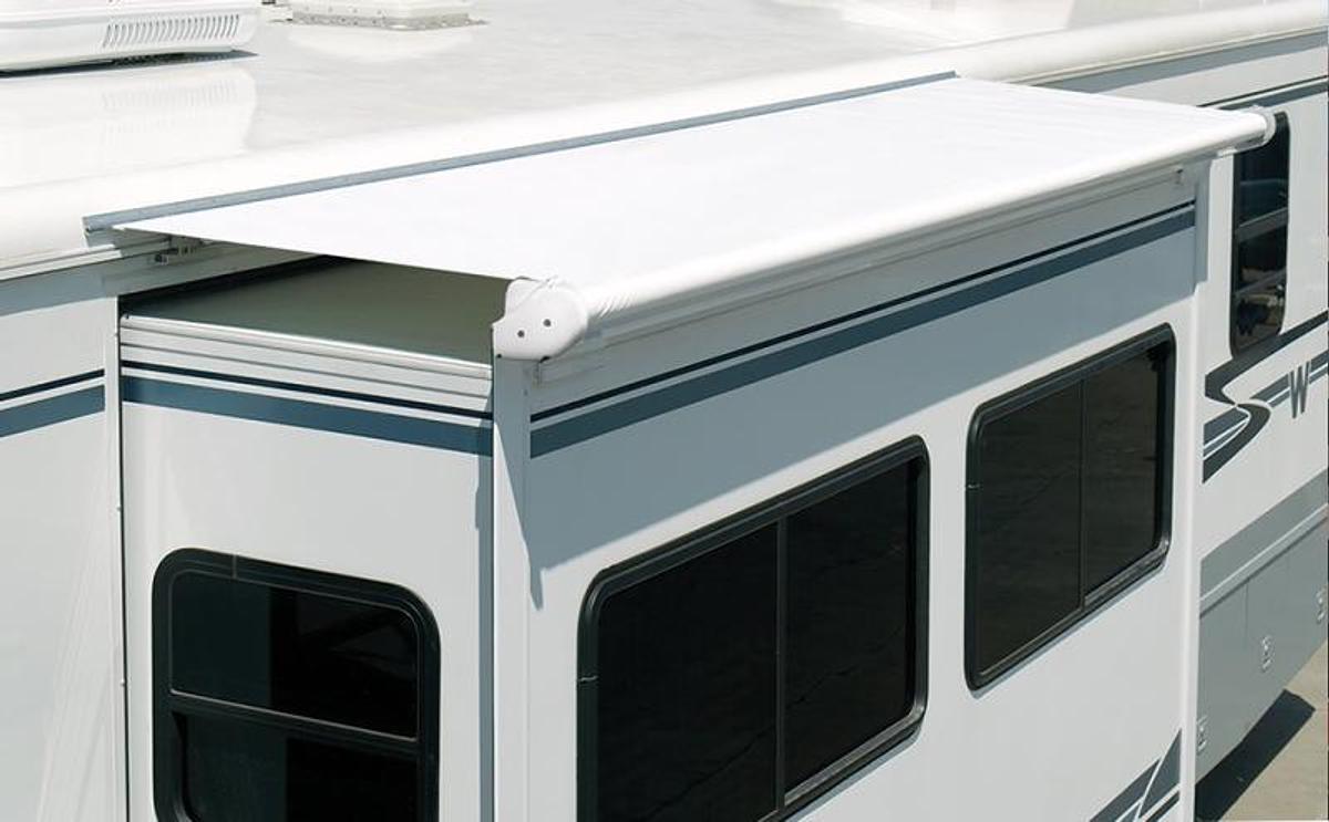Slideout Cover Awning 130" - 137.9" Roof Range White Vinyl