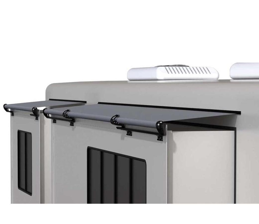 Alpine Slideout Awning 67" - 72" Roof Range Solid White Vinyl