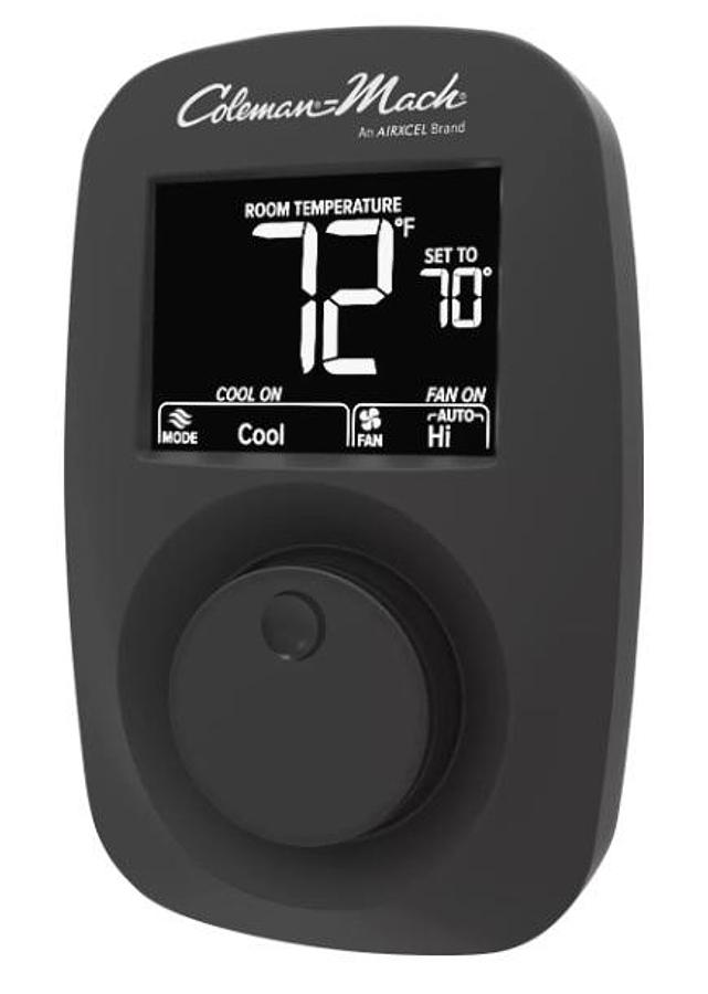Coleman-mach 12vdc Digital Wall Thermostat Heat/cool/aux - Black