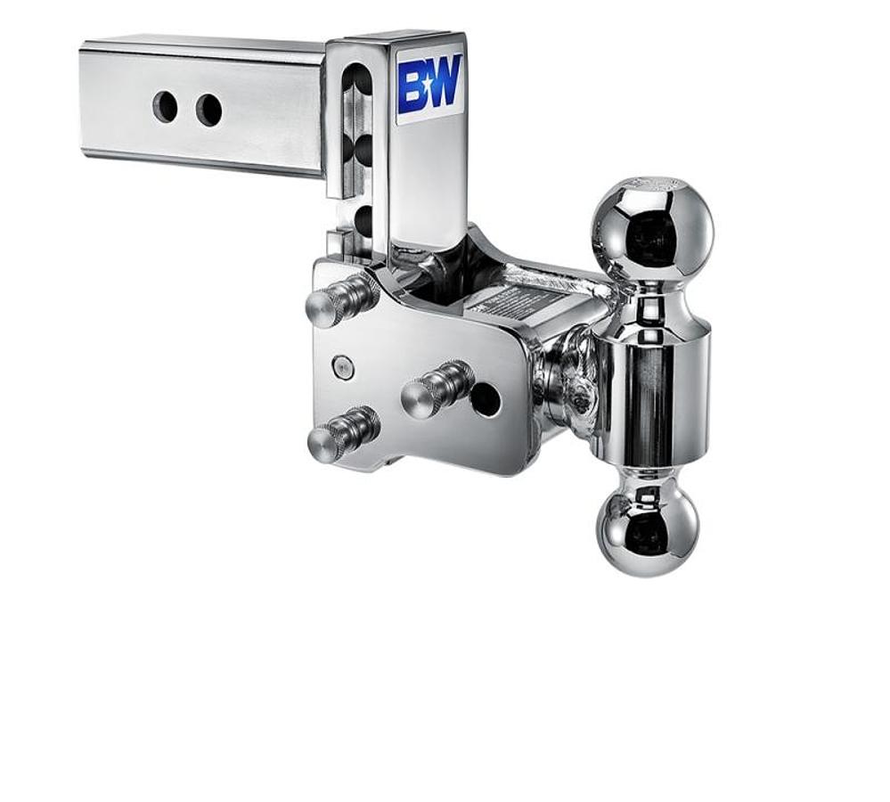 Dual Ball Adjustable Ball Mount, 2"&2-5/16" Chrome