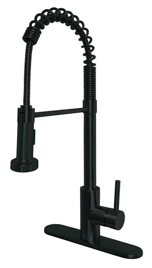 Single Lever Spring Faucet - Black Matte