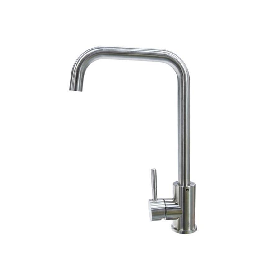 Square Gooseneck Faucet - Stainless Steel