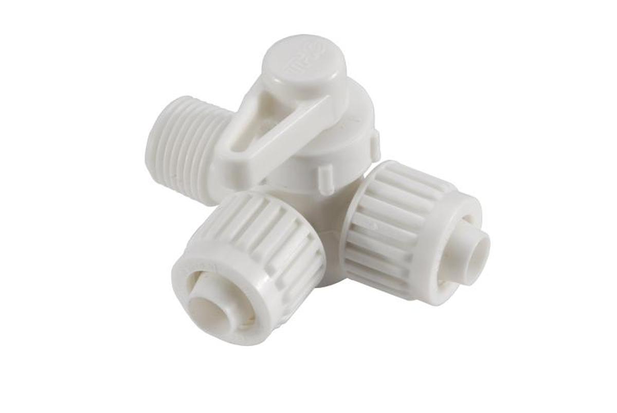 3-way Valve - 1/2" P X 1/2" Mpt X 1/2" P