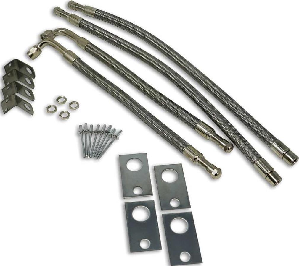 Tireminder Braided Steel Valve Extender Kit - For 22"+ Wheels