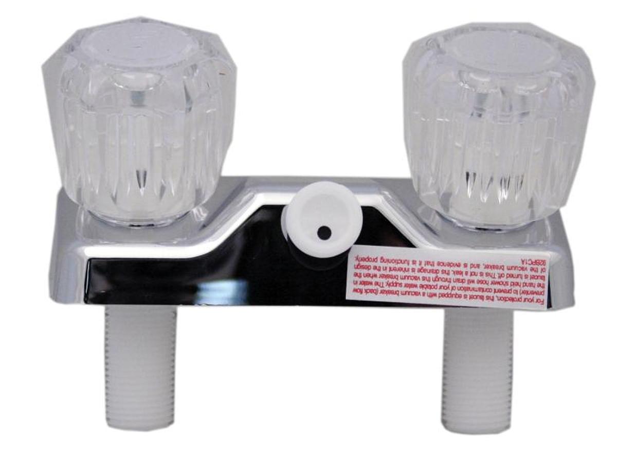 Shower Valve - Chrome W/ Clear Handles