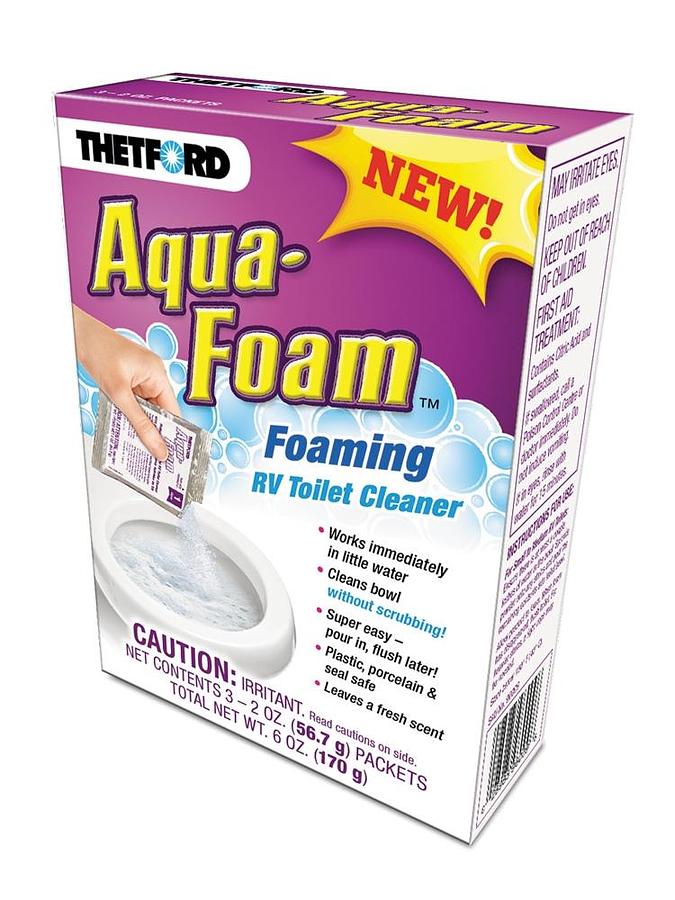 Aqua-foam Foaming Rv Toilet Bowl Cleaner 3- 2oz Packs