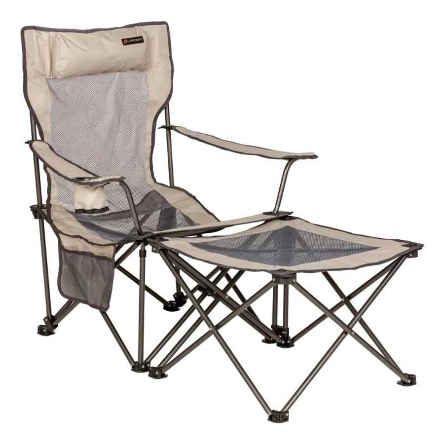 Lippert Sun Soaker Reclining Camping Chair W/ Footrest - Sand