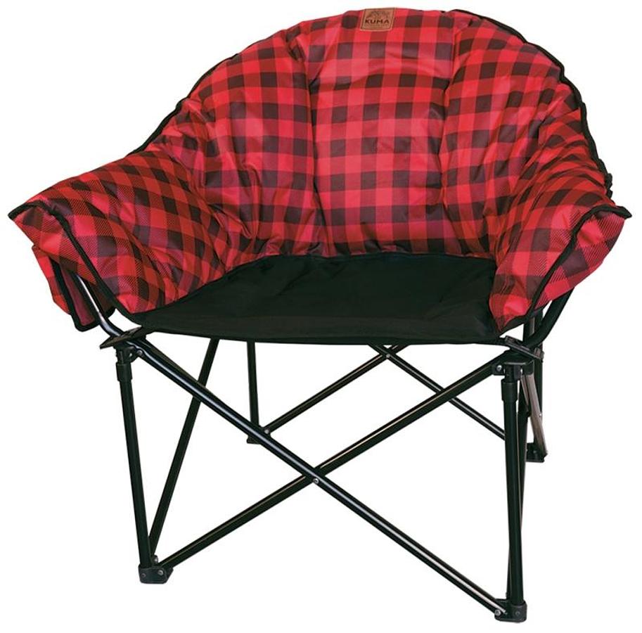 Kuma Lazy Bear Chair Red Plaid