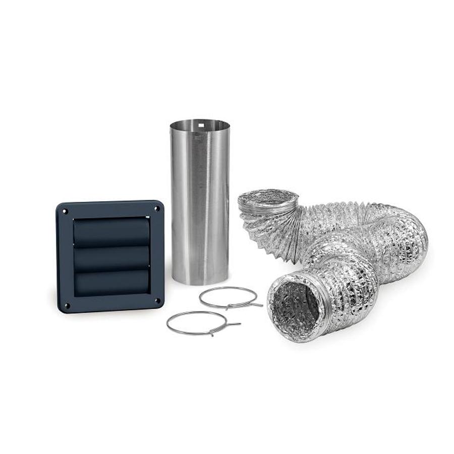 Vent Kit-black, 5ft Dryer Exhaust Hose, Louvered Vent
