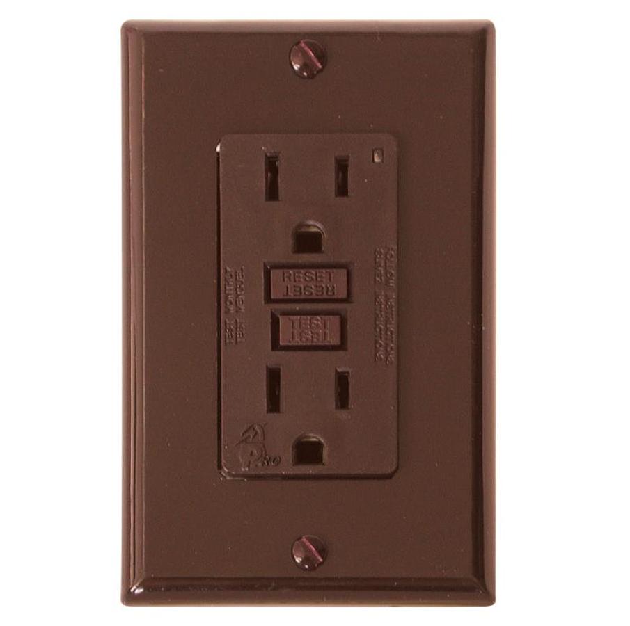 Gfi Receptacle - Brown