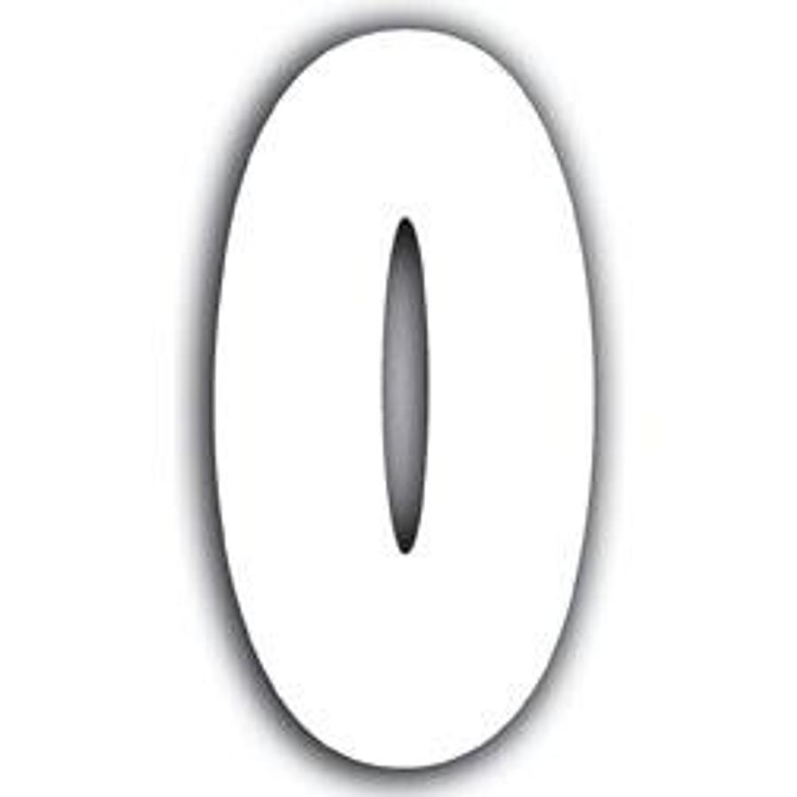 White Number - 0 (zero)