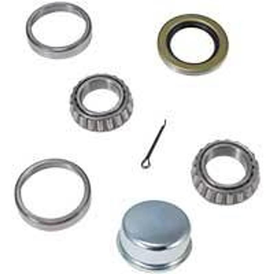 Bearing Kit- 1-1/16" Straight Spindle With Dust Cap, L44649 Cone L44610 Cup  (6203)