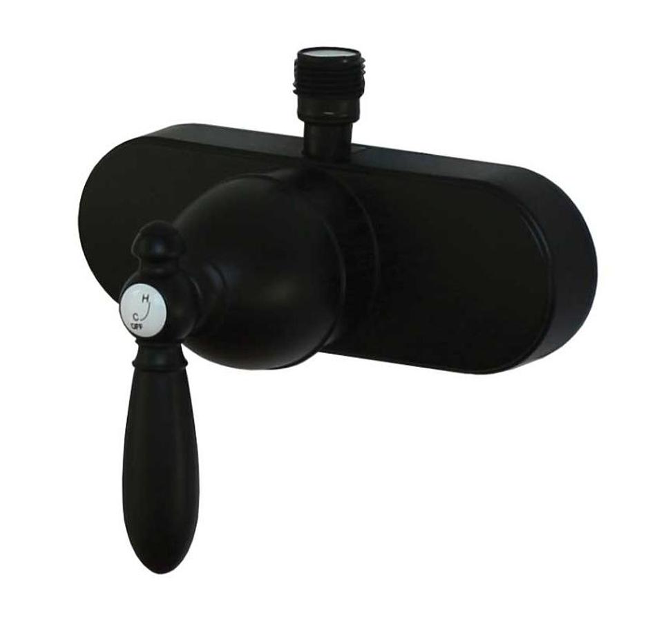 Shower Valve W/ Single Decorative Lever Handle - Black Matte