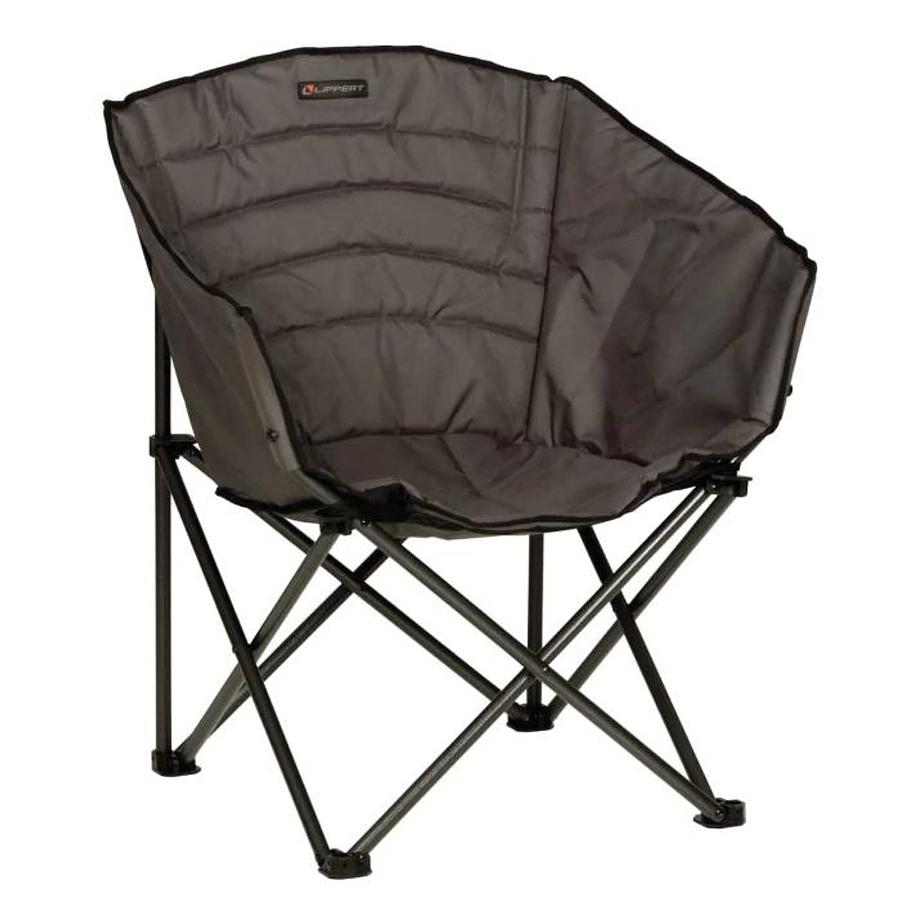 Padded Barrel Chair - Dark Grey