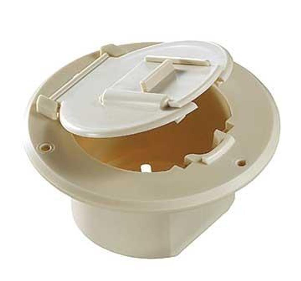 Basic Cable Hatch Round - Colonial White