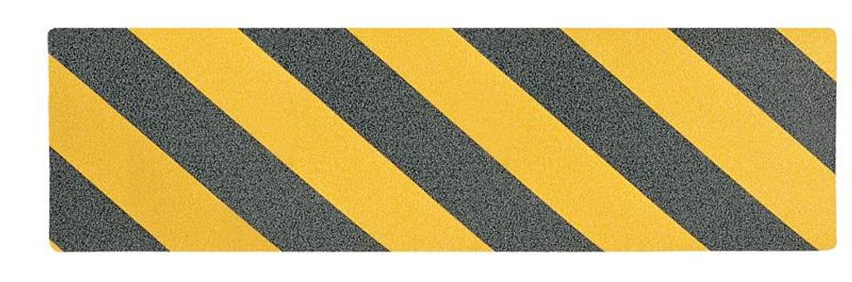 Anti Slip Self Adhesive Grit Strip - Yellow/black - 6" X 21"