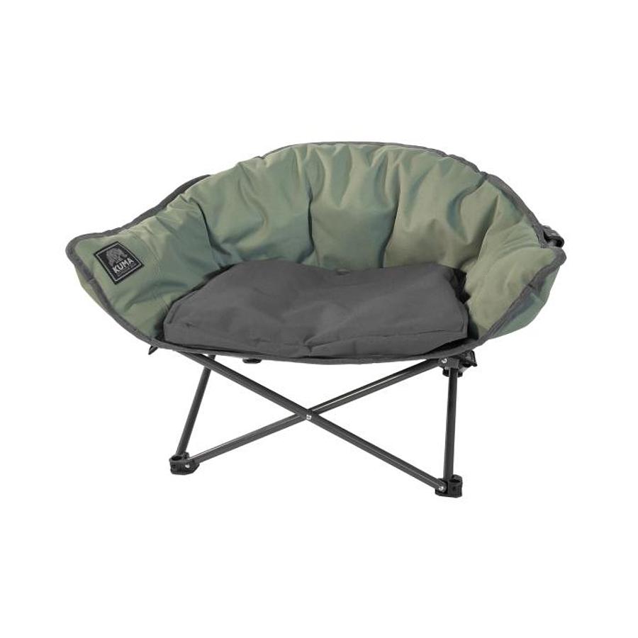 Kuma Little Lazy Bear Dog Bed - Sage/graphite