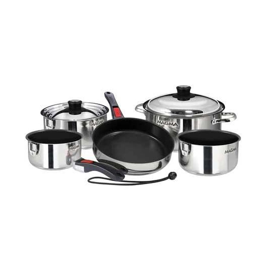 Magma Non-stick Induction Cookware Nestable 10pc Stainless Steel