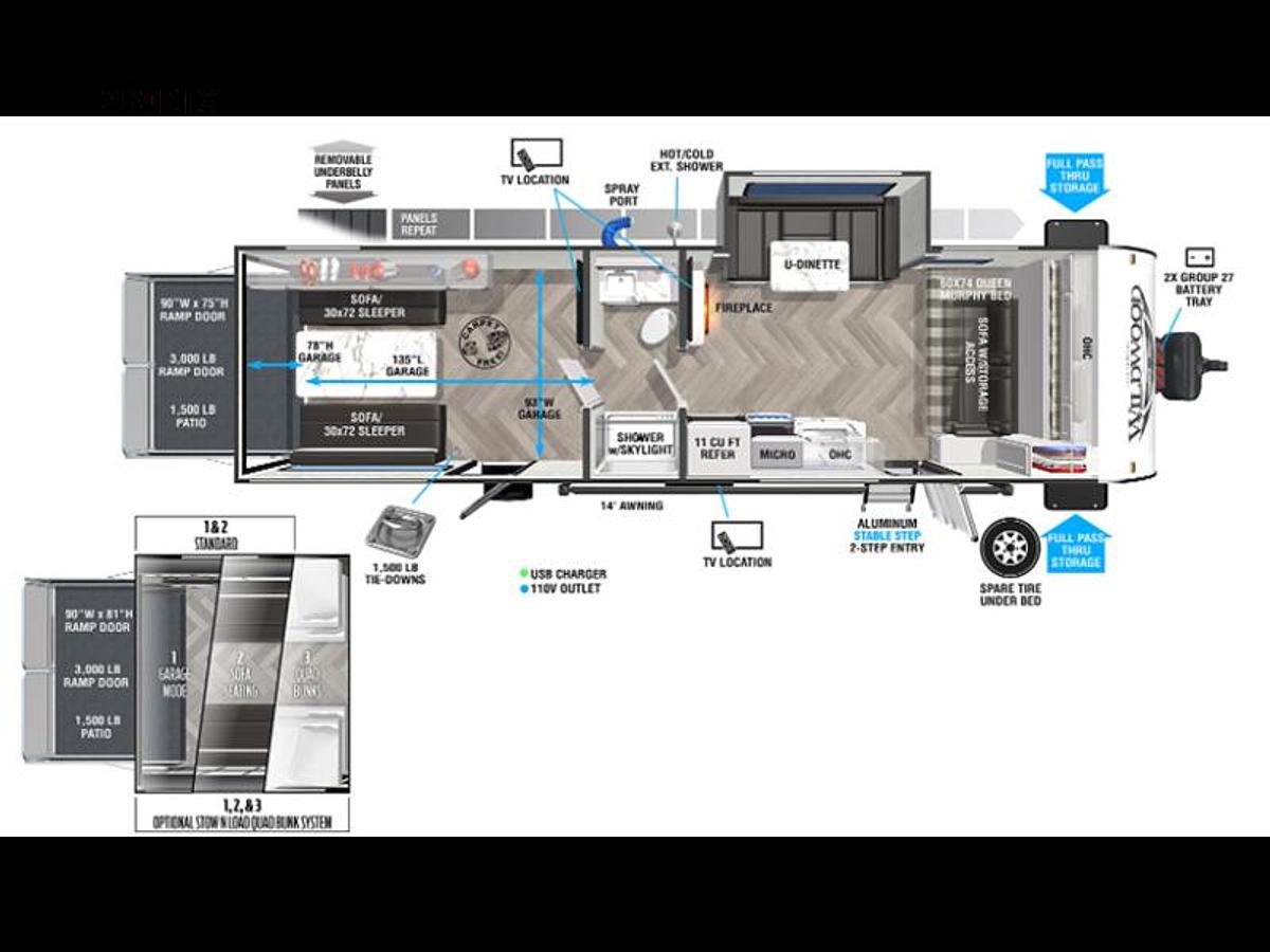 Used Used 2022 Forest River RV Wildwood FSX 280RTX