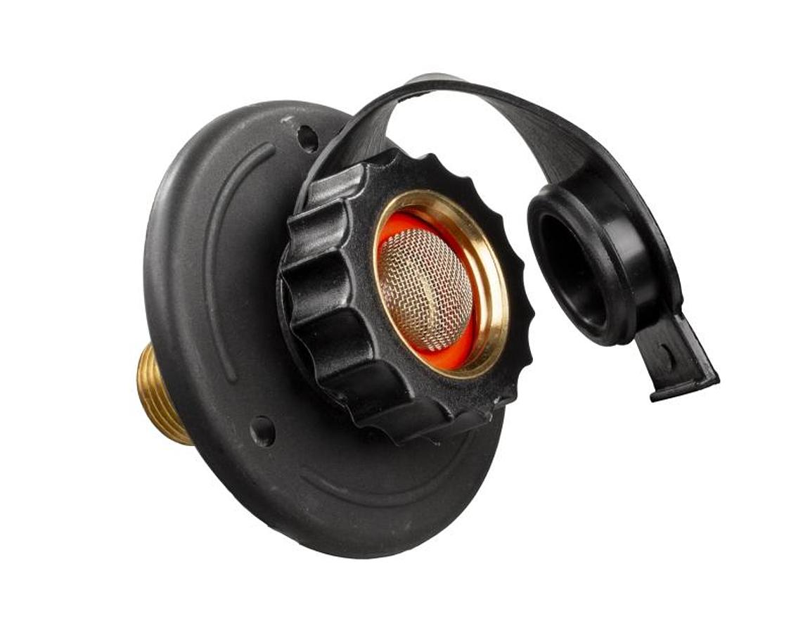 City Water Flange, Black Plastic, Mpt