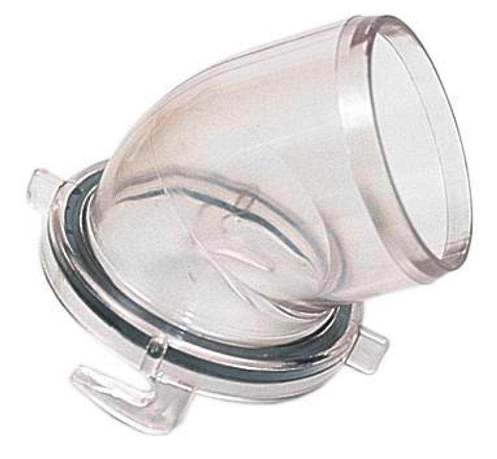 Hose Adapter 45 Degree - 3" Clear