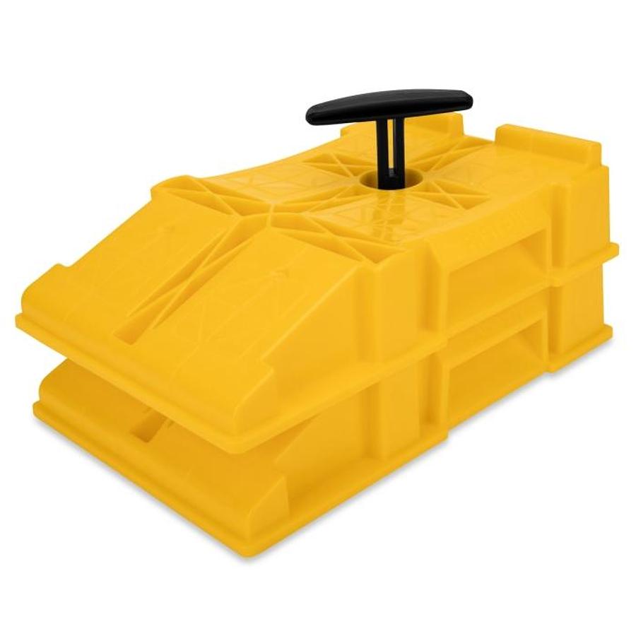 Fasten Premium Rv Leveling Trailer Ramps W/ Convenient Handle - Nesting Design For Rv Storage - 2-pack